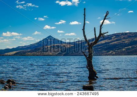 Schiehallion Mountain, Perthshire Scotland From The Shore Of Loch Rannoch