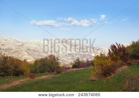 Beautiful Autumn Mountain Landscape. Montenegro,  Lovcen National Park