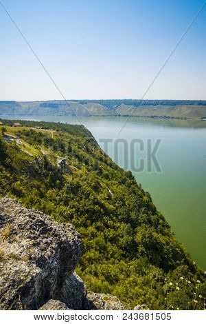 Panoramic View Of The Fjords And The Bay Of Bakota From A Height. Bakota, Ukraine