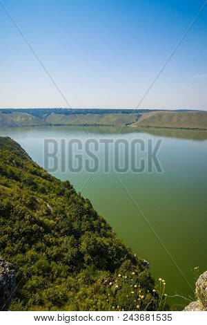 Panoramic View Of The Fjords And The Bay Of Bakota From A Height. Bakota, Ukraine