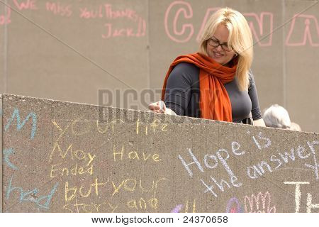 Jack Layton - Memorial de giz