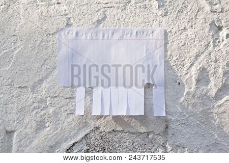 Blank White Paper With Tear Off Tabs