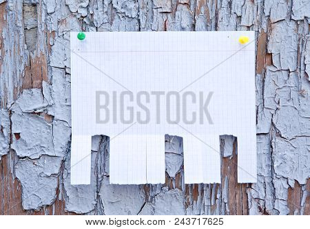 Blank White Paper With Tear Off Tabs