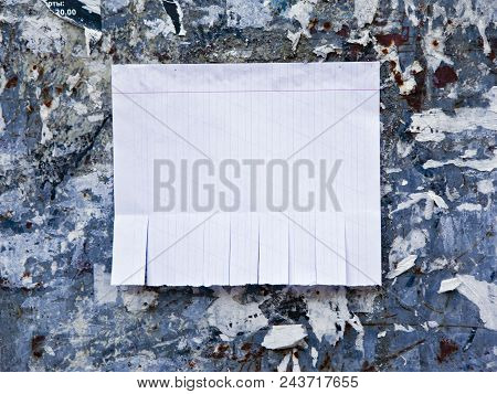 Blank White Paper With Tear Off Tabs