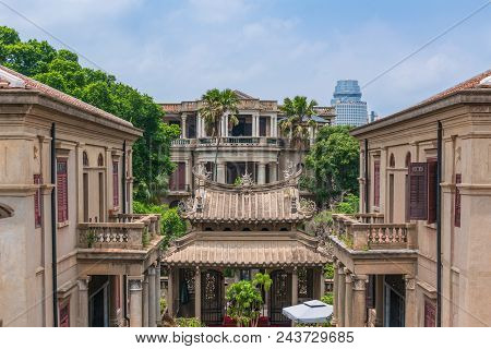 Gate Of Hai Tian Tang Gou Building With Blue Sky Background In Gulangyu Island