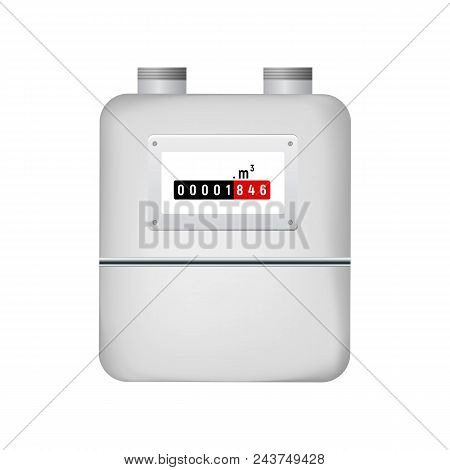 Gas Meter. Equipment Of Expense Accounting. Vector Illustration. Instrumentation Of Natural Resource