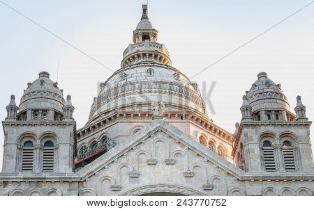 Architectural Detail Of Santa Luzia Basilica In Viana Do Castelo In Northern Portugal