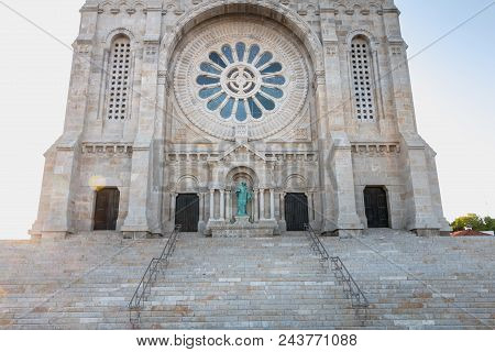 Architectural Detail Of Santa Luzia Basilica In Viana Do Castelo In Northern Portugal