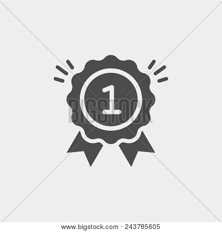 Award, Medal, Winner, Victory Flat Vector Icon
