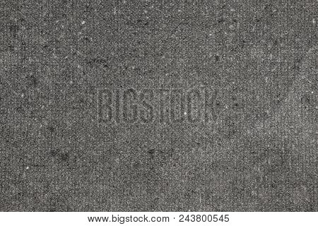 Subtle Grain Concrete Texture Close-up. Abstract Black And White Gritty Grunge Background