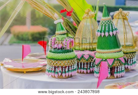 Thailand Wedding, Ceremony.thai Khan Makk Procession.wedding Dowry, The Dowry Marriage In Thailand.