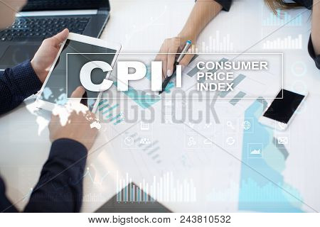 Cpi. Consumer Price Index Concept On Virtual Screen