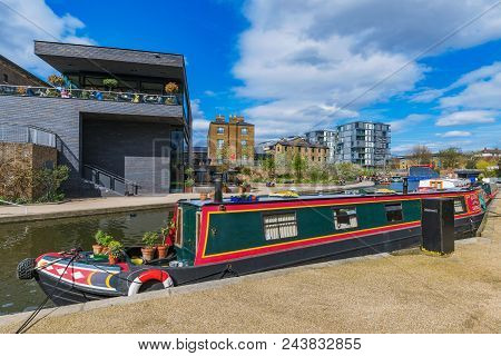 London, United Kingdom - April 17: This Is A View Of The Regents Canal And The Central Saint Martins