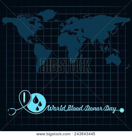 Creative World Blood Donor Day Greeting Stock Vector