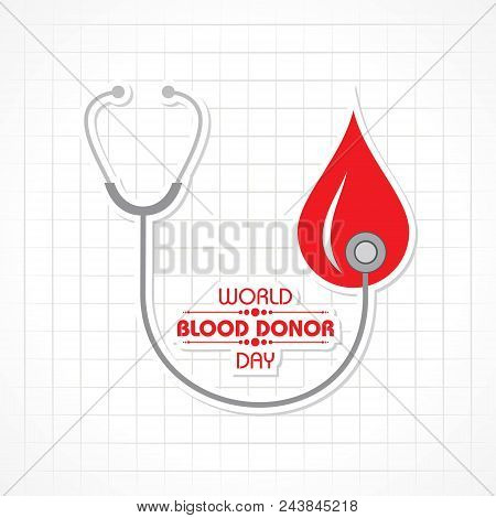 Creative World Blood Donor Day Greeting Stock Vector