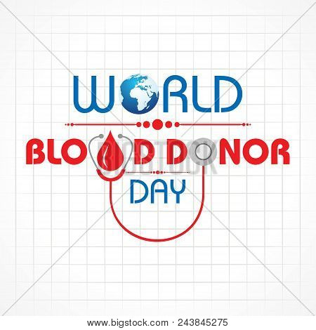 Creative World Blood Donor Day Greeting Stock Vector