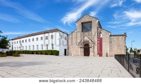 Santarem, Portugal - September 10, 2010: Sao Francisco Convent 13th century Mendicant Gothic Architecture. Franciscan Religious Order.