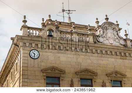 Architectural Detail Of City Hall Of Irun In Spain