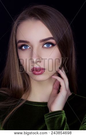 Beautiful Model With Large Blue Eyes