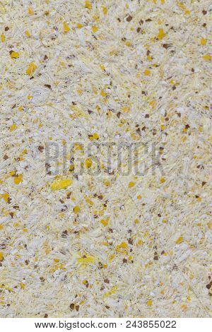 Colorful Yellow-brown Background Of Modern Materials. Background Of Threads With Green And Yellow Sp