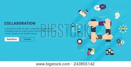 Cooperation And Collaboration.teamwork Strategy In Business. Negotiation, Teamwork And Collaboration