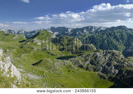 mountains with small lake, Montenegro 