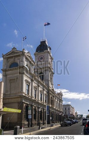 Ballarat, Victoria, Australia, 12th March 2018 - The Town Hall In The City Of Ballarat, Victoria, Au