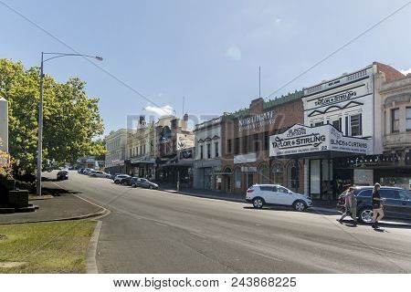 Ballarat, Victoria, Australia, 12th March 2018 - View Of Sturt Street In The City Of Ballarat, Victo