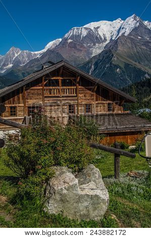 Mont Blanc Massif View Of Grand Montaz, Saint Gervais, Haute Savoie, France