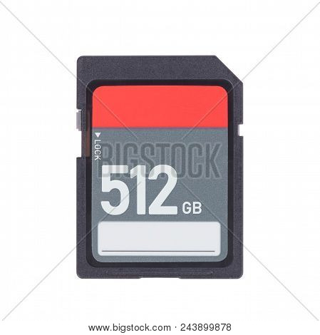 Memory Card Isolated On White Background - 512 Gigabyte