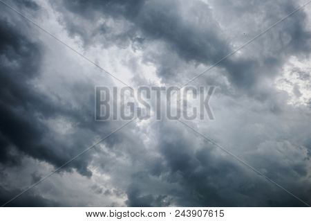 Background Of Dark Clouds Before A Thunder-storm