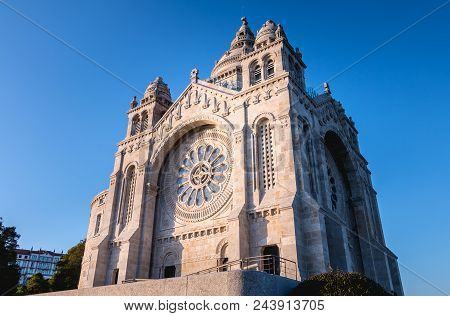 Architectural Detail Of Santa Luzia Basilica In Viana Do Castelo In Northern Portugal