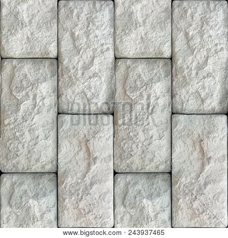 Abstract Seamless Pattern For Designers With Concrete Causeway Road From Ciment