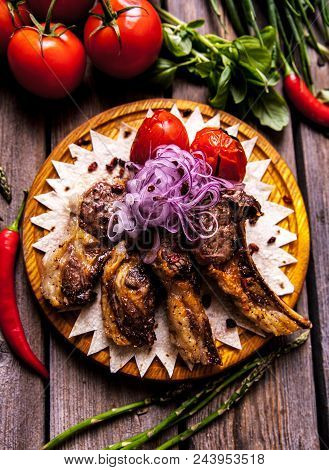 Hot Meat Dishes - Ribs With Tomatoes A