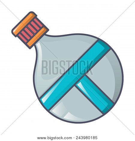 Metal Water Flask Icon. Cartoon Of Metal Water Flask Vector Icon For Web Design Isolated On White Ba