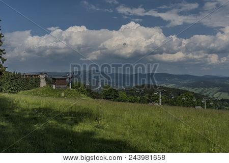 Paseky Nad Jizerou Village In Spring Sunny Nice Color Day