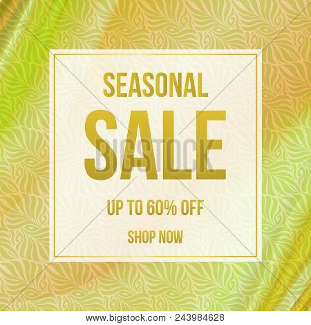 Vector Illustration. Modern Promotion Square Web Banner For Social Media Mobile Apps