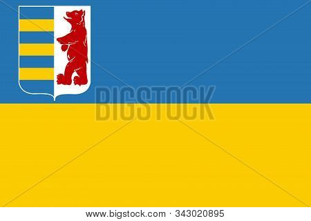 Zakarpattia Oblast Flag In Proportions And Colors Vector