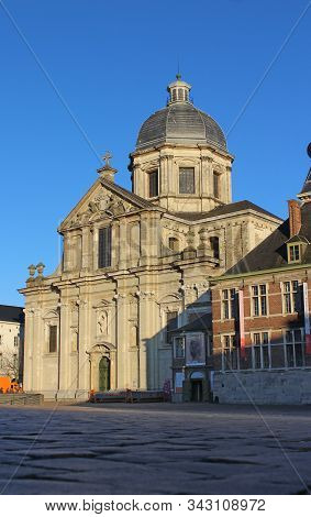 Ghent, Belgium, 30 December 2019: Our Lady Of St Peters Church, St Peters Square, In Ghent. A Cathol