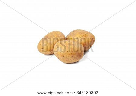 Boiled Potatoes On A The White Background And Isolated
