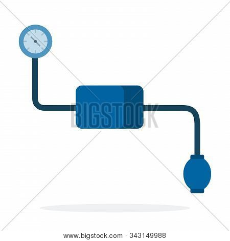 Tonometer Vector Flat Material Design Isolated Object On White Background.