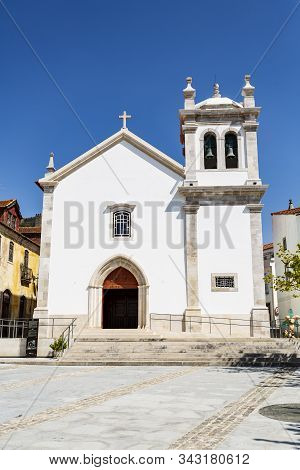 Pombal, Portugal - August 23, 2019: Facade Of Old Parish Church Of St Martin, Rebuilt In The 16th Ce