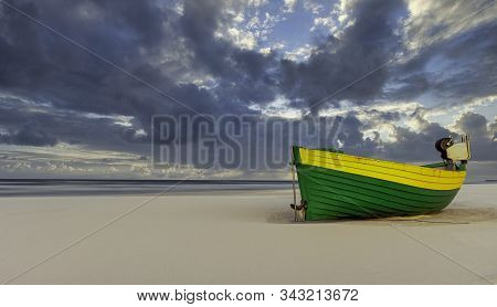 Fishing Bout On Polish Beach - Dabki, Pomerania, Poland