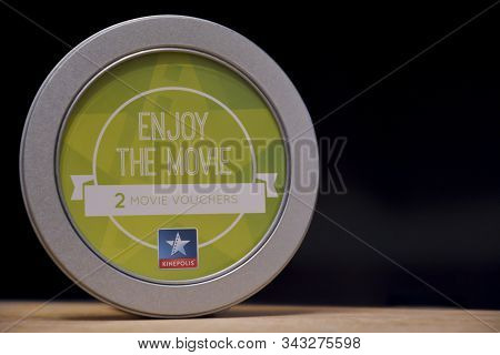 Antwerp, Belgium, January 2020: Illustrative Editorial: Kinepolis Movie Gift Box, Including Free Cin