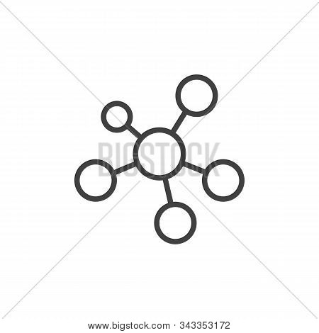 Square Pyramidal Structure Line Icon. Linear Style Sign For Mobile Concept And Web Design. Square Py