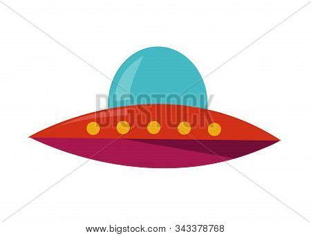 Illustration Of A Ufo. Cartoon Of A Ufo