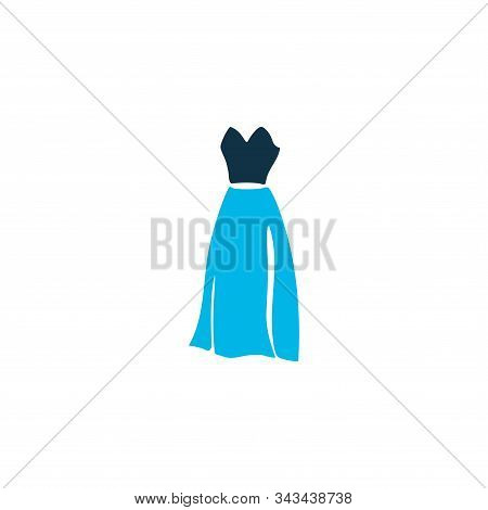 Corsage Dress Icon Colored Symbol. Premium Quality Isolated Evening Wear Element In Trendy Style.