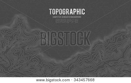 Grey Contours Vector Topography. Geographic Mountain Topography Vector Illustration. Topographic Pat