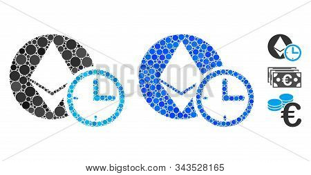 Ethereum Credit Time Composition Of Filled Circles In Various Sizes And Color Tinges, Based On Ether