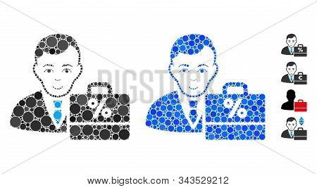 Tax Accounter Mosaic Of Circle Elements In Different Sizes And Color Tones, Based On Tax Accounter I
